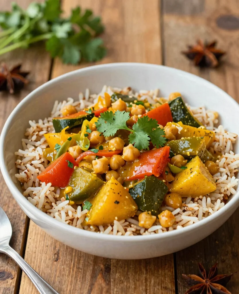 12 Easy Low-Calorie Vegetarian Dinners for Busy Evenings - 9. Vegetable Curry with Chickpeas 1