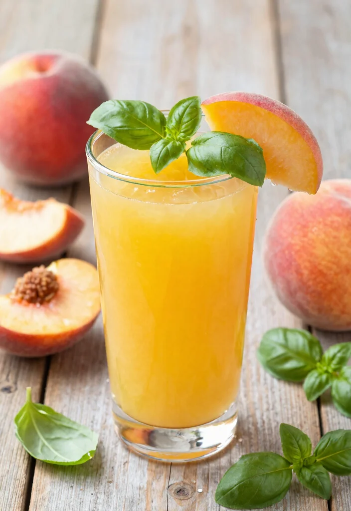 12 Heart-Healthy Juice Recipes to Lower Blood Pressure - 12. Peach Basil Delight 1
