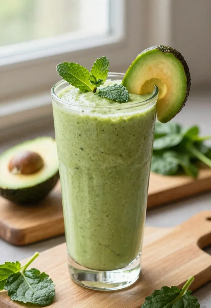 12 Heart-Healthy Juice Recipes to Lower Blood Pressure - 9. Avocado Mint Smoothie 1