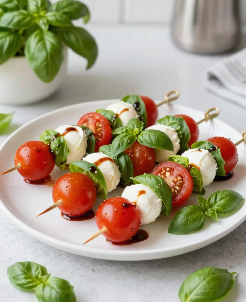 12 Heart-Healthy Vegetarian Meals for Better Everyday Nutrition - 6. Caprese Salad Skewers 1