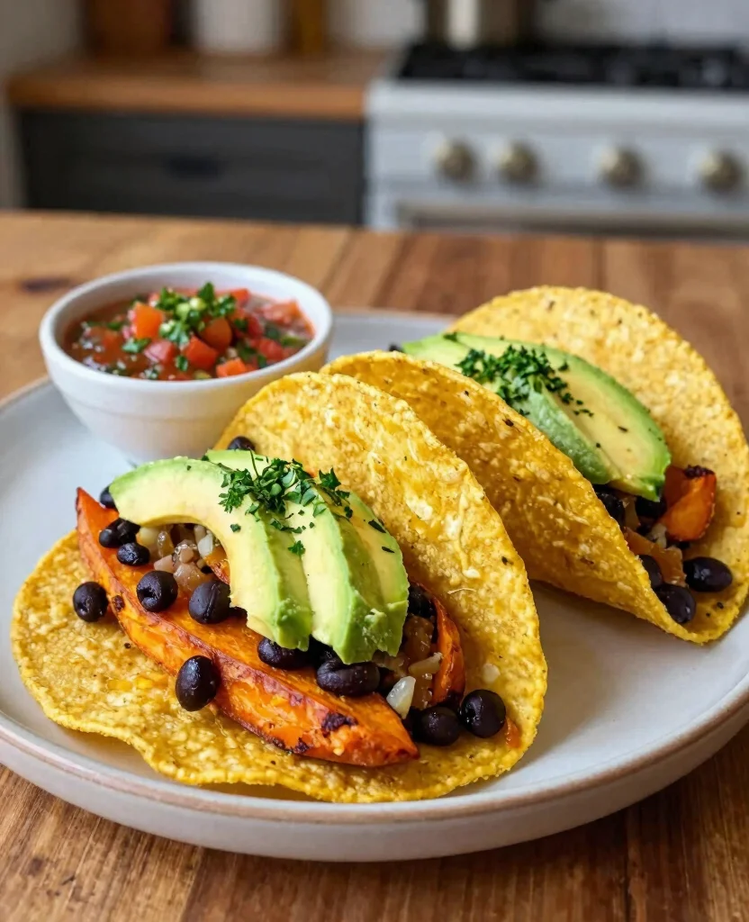 12 Heart-Healthy Vegetarian Meals for Better Everyday Nutrition - 7. Sweet Potato and Black Bean Tacos 1