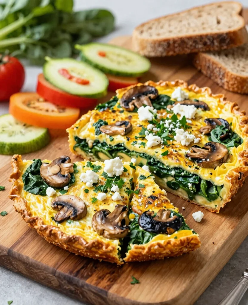 12 Heart-Healthy Vegetarian Meals for Better Everyday Nutrition - 8. Spinach and Mushroom Frittata 1