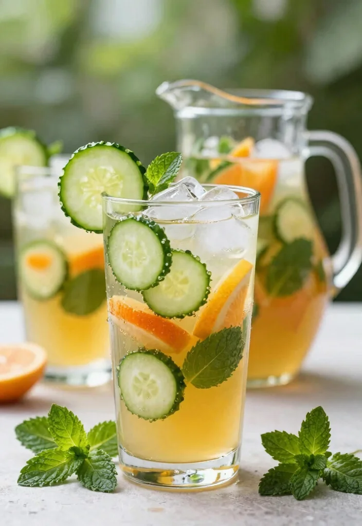 12 Refreshing Cucumber and Mint Juice Recipes for Summer - 11. Cucumber Mint Sangria Mocktail 1