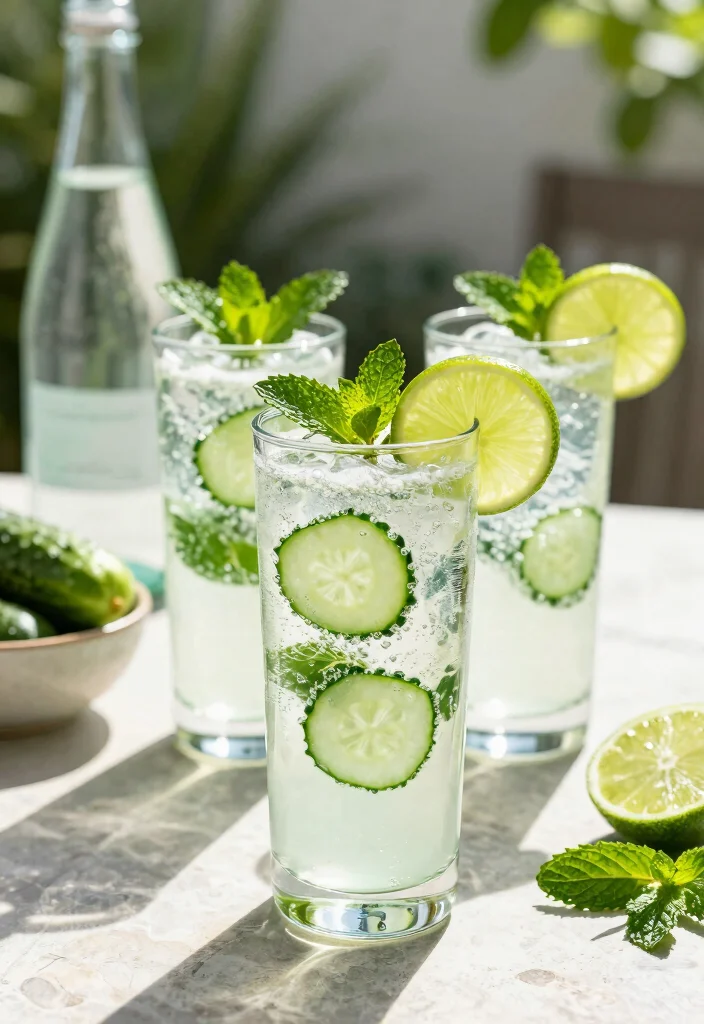 12 Refreshing Cucumber and Mint Juice Recipes for Summer - 2. Sparkling Cucumber Mint Fizz 1