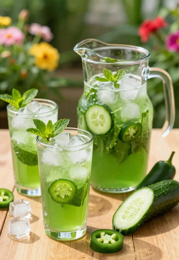 12 Refreshing Cucumber and Mint Juice Recipes for Summer - 4. Spicy Cucumber Mint Cooler 1