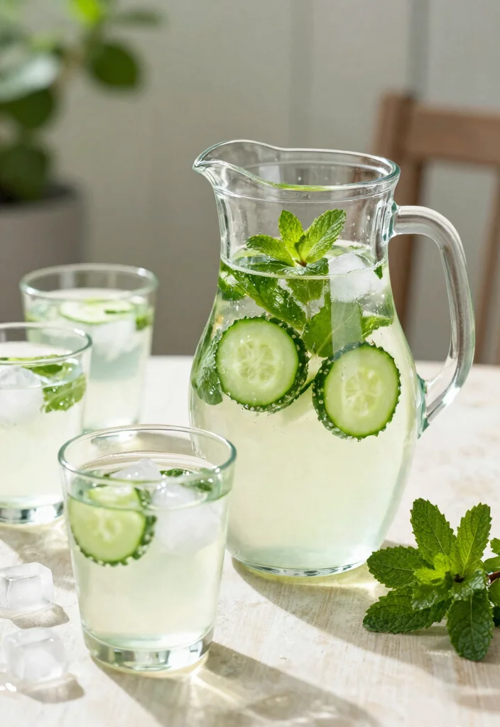 12 Refreshing Cucumber and Mint Juice Recipes for Summer - 6. Cucumber Mint Detox Water 1