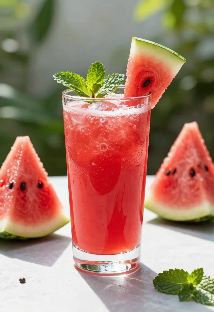 12 Refreshing Juice Recipes for Glowing, Radiant Skin - 9. Watermelon Mint Juice 1