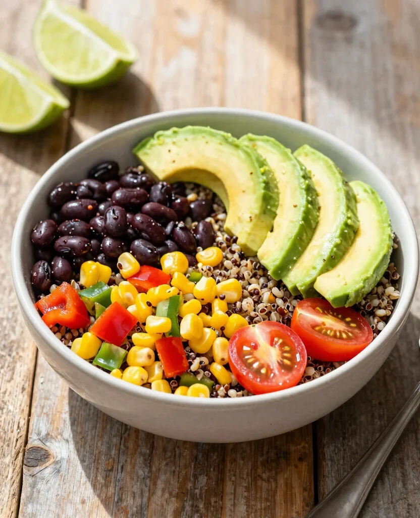 12 Simple Vegetarian Meal Prep Ideas for Healthy Weight Loss - 1. Quinoa and Black Bean Bowls 1