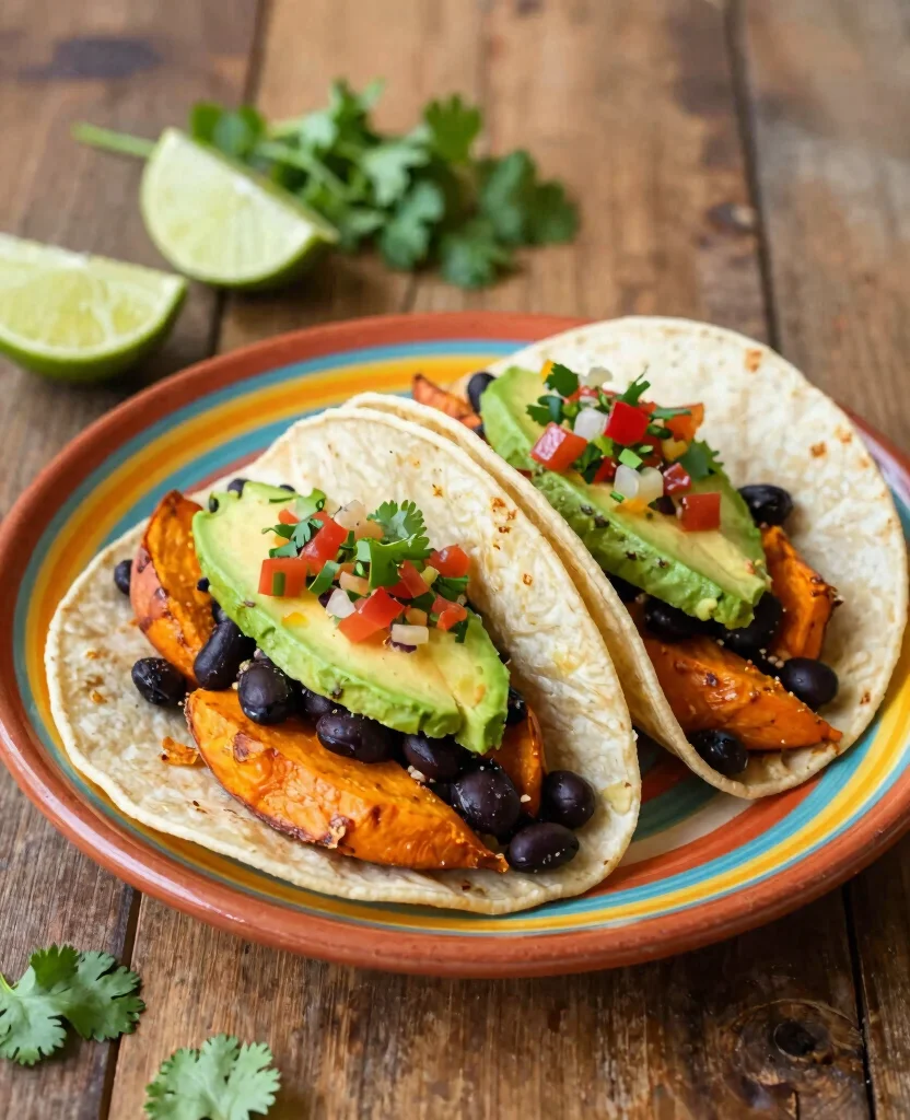 12 Simple Vegetarian Meal Prep Ideas for Healthy Weight Loss - 3. Sweet Potato and Black Bean Tacos 1