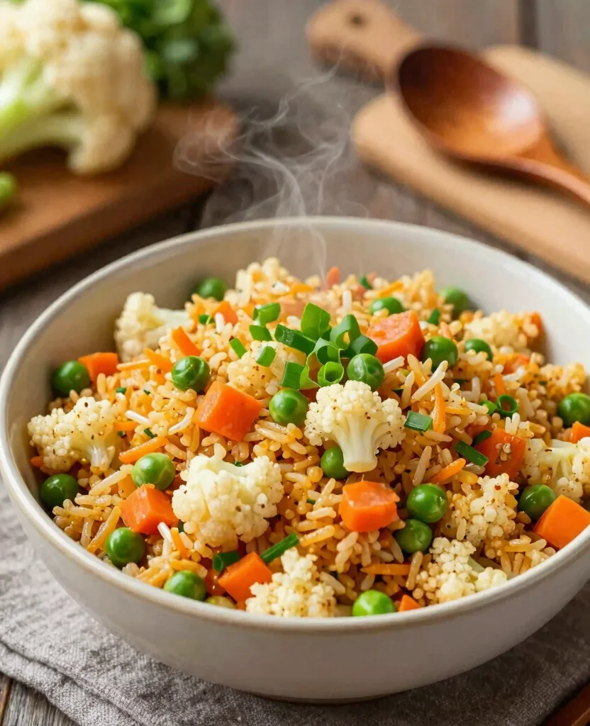 12 Simple Vegetarian Meal Prep Ideas for Healthy Weight Loss - 7. Cauliflower Fried Rice 1