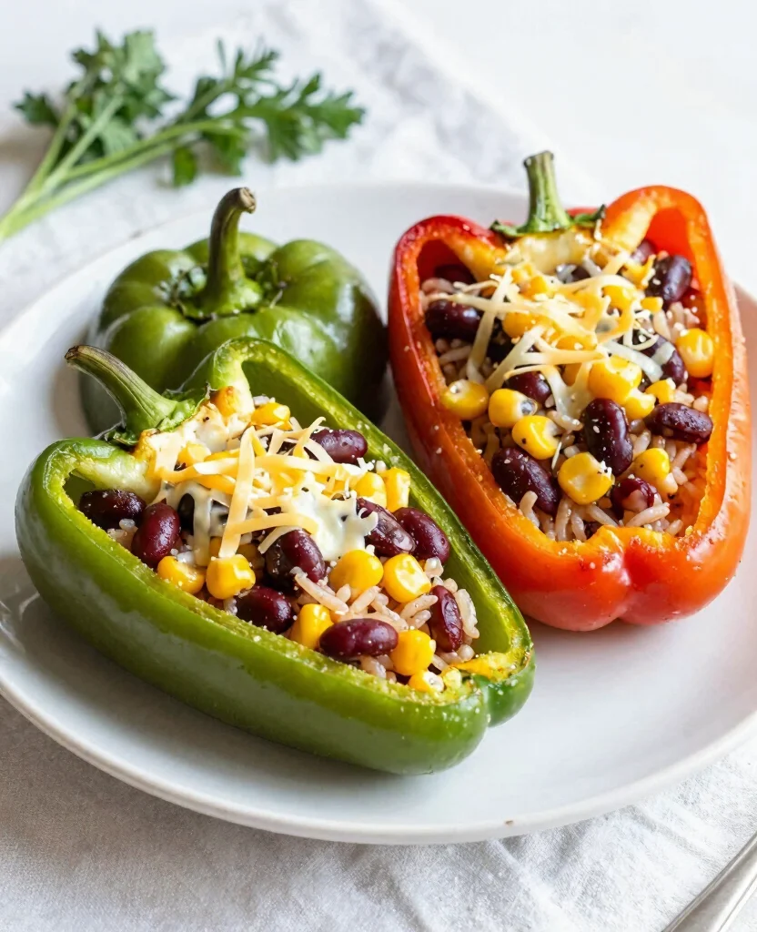 12 Simple Vegetarian Meal Prep Ideas for Healthy Weight Loss - 9. Stuffed Bell Peppers 1