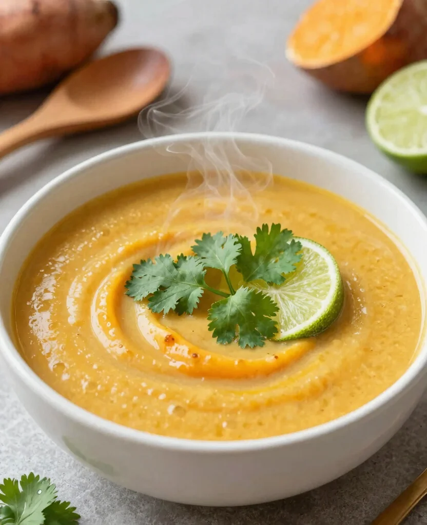 15 Anti-Inflammatory Vegetarian Recipes for a Healthier Lifestyle - 2. Ginger Sweet Potato Soup 1
