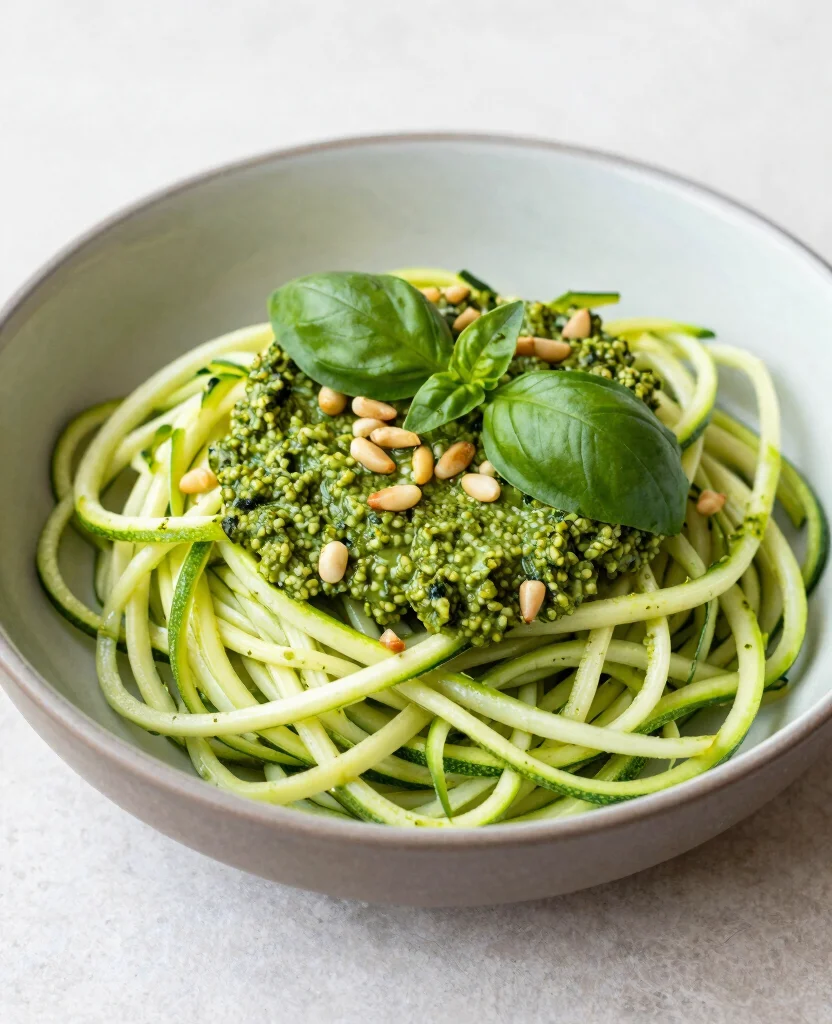 15 Anti-Inflammatory Vegetarian Recipes for a Healthier Lifestyle - 6. Zucchini Noodles with Pesto 1