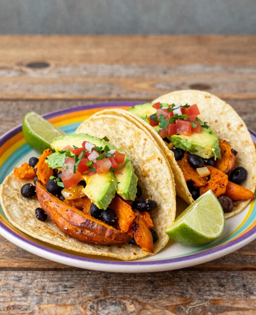 15 Easy Vegetarian Lunch Box Ideas for Work or School - 10. Sweet Potato and Black Bean Tacos 1