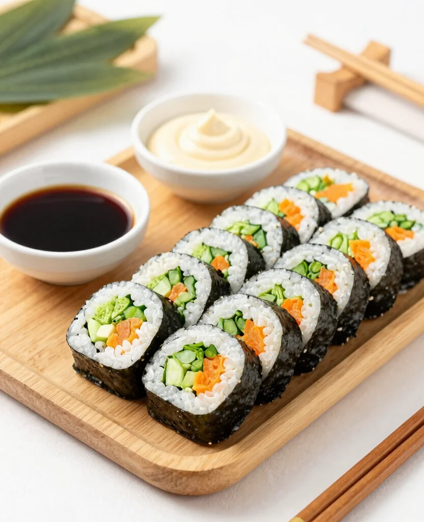 15 Easy Vegetarian Lunch Box Ideas for Work or School - 5. Veggie Sushi Rolls 1