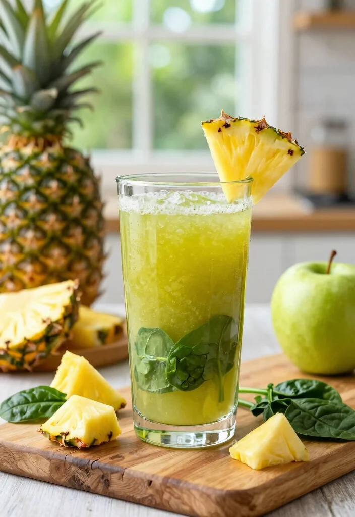 15 Powerful Juice Recipes for Weight Loss and Detox Cleanse - 3. Pineapple & Spinach Juice 1