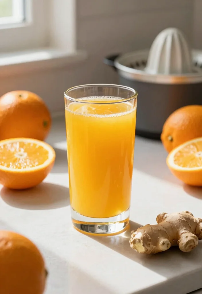 15 Powerful Juice Recipes for Weight Loss and Detox Cleanse - 5. Orange & Ginger Juice 1