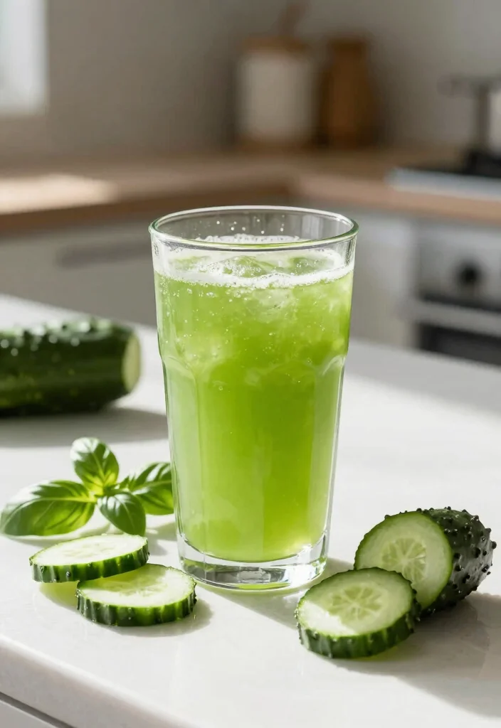 15 Powerful Juice Recipes for Weight Loss and Detox Cleanse - 8. Cucumber & Basil Juice 1