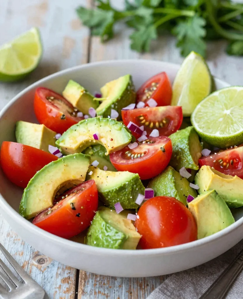 15 Tasty Low-Carb Vegetarian Recipes for a Lighter Diet - 11. Avocado and Tomato Salad 1