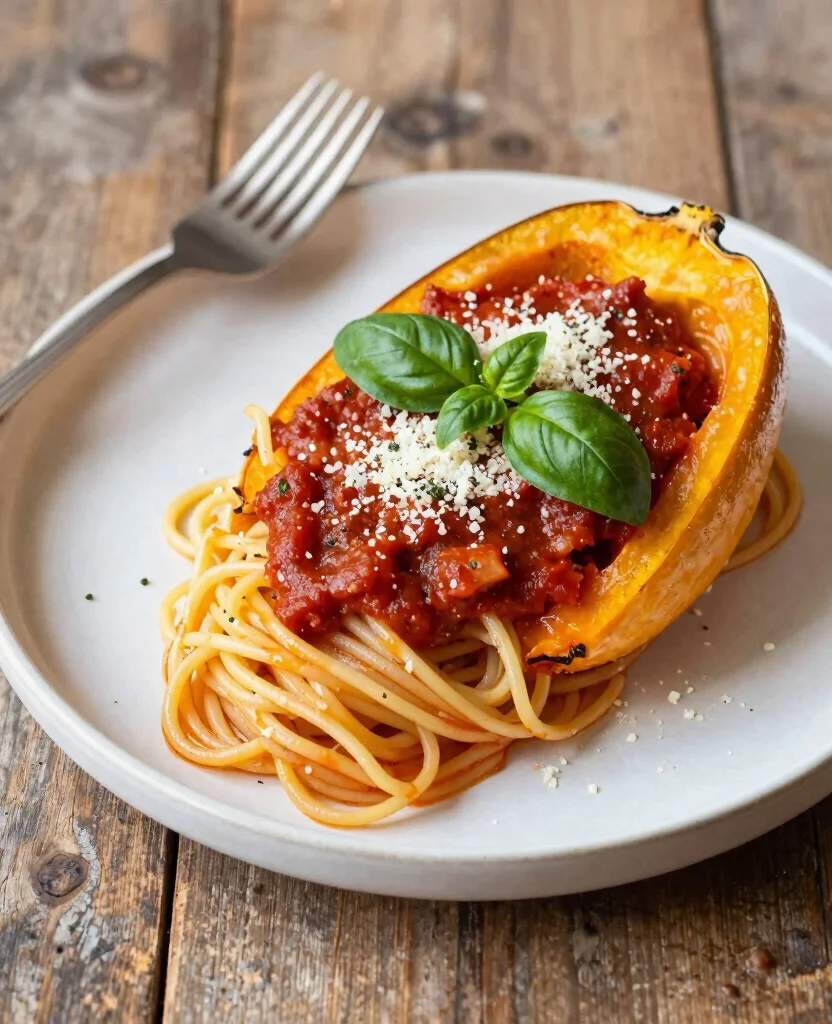 15 Tasty Low-Carb Vegetarian Recipes for a Lighter Diet - 14. Spaghetti Squash with Marinara Sauce 1