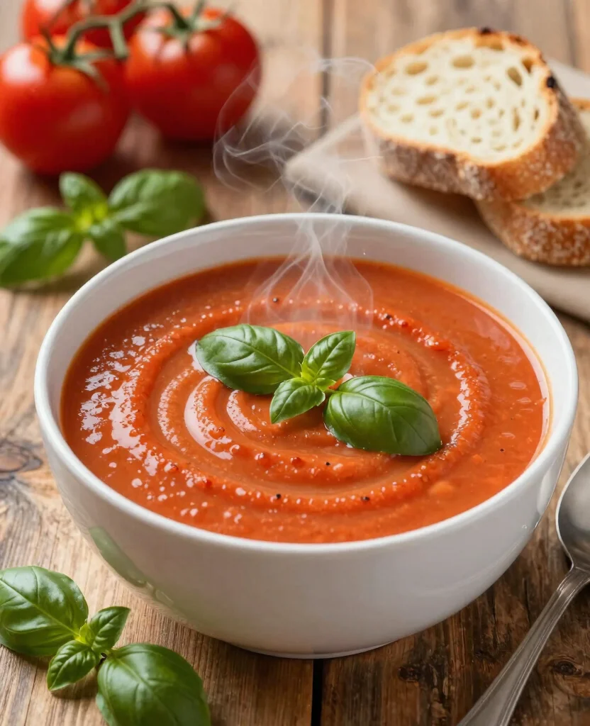 15 Tasty Low-Carb Vegetarian Recipes for a Lighter Diet - 7. Creamy Tomato Basil Soup 1