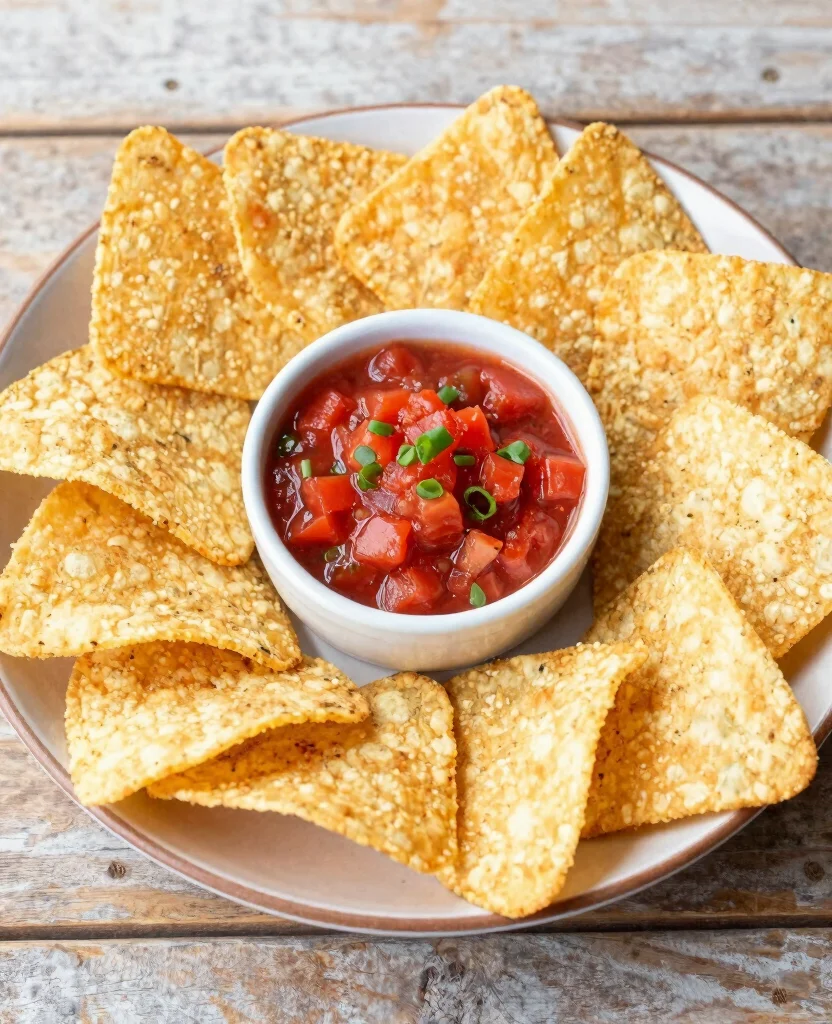 18 Quick Vegetarian Snack Ideas to Keep You Energized at Work - 17. Pita Chips and Salsa 1
