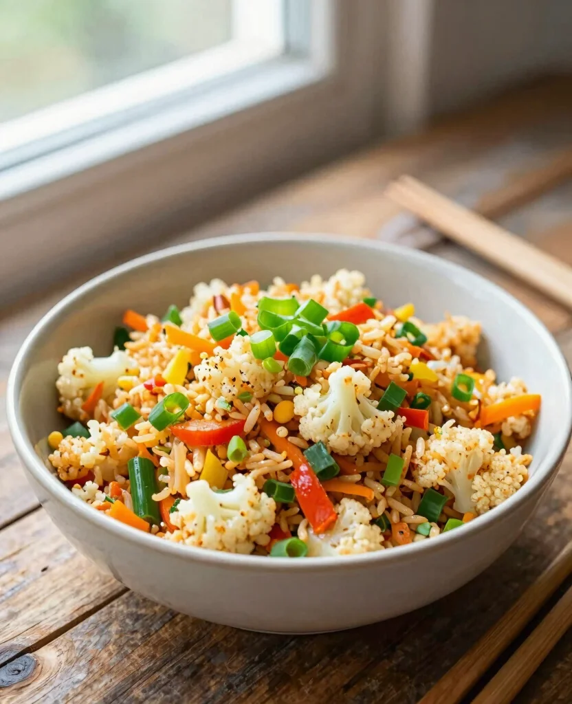 20 Delicious Vegetarian Dinner Ideas for the Whole Family - 13. Cauliflower Fried Rice 1