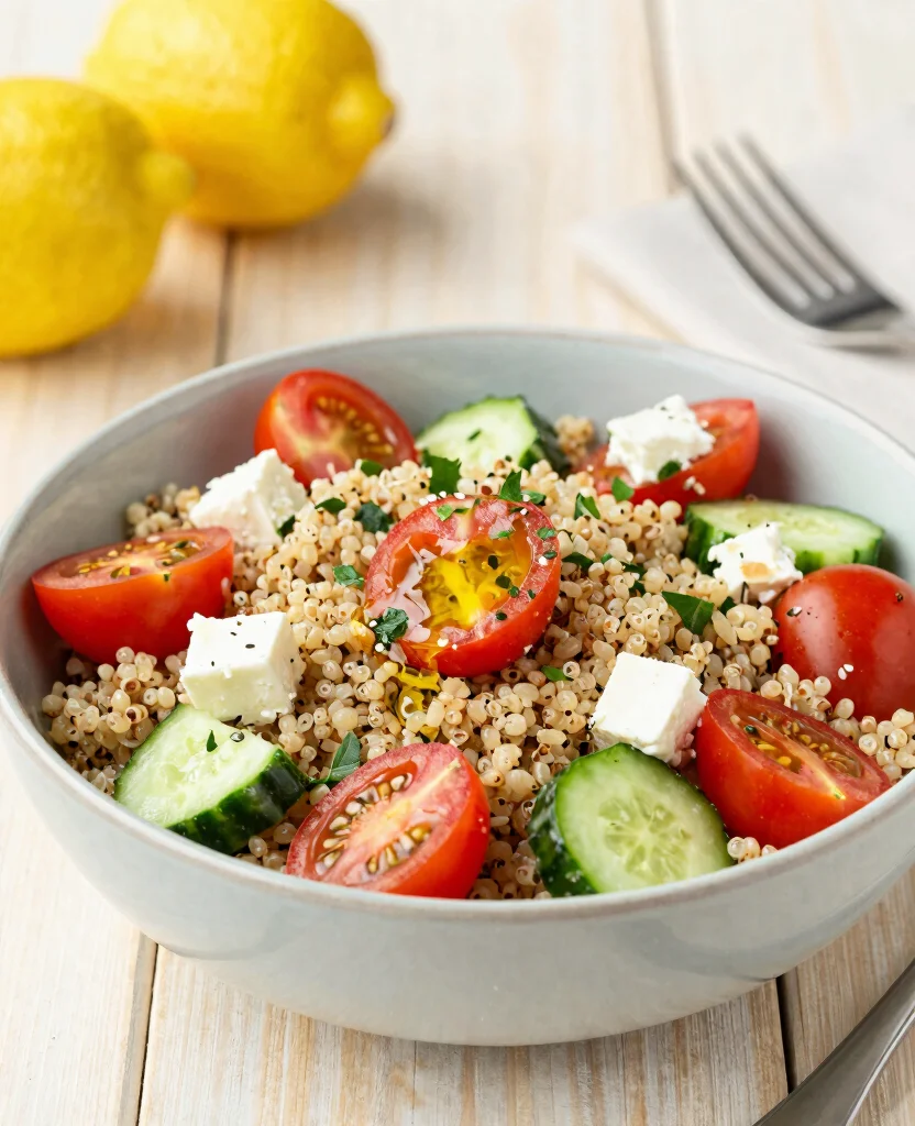 20 Delicious Vegetarian Dinner Ideas for the Whole Family - 4. Mediterranean Quinoa Salad 1