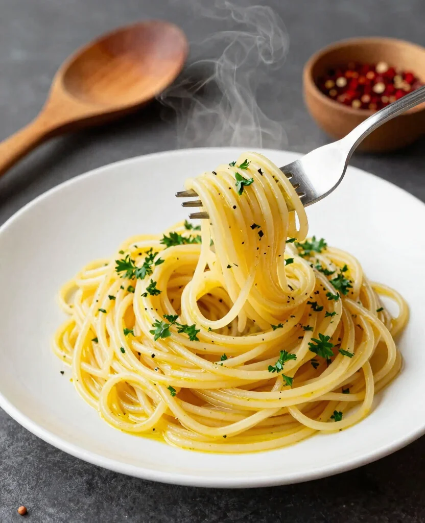 20 Delicious Vegetarian Dinner Ideas for the Whole Family - 8. Spaghetti Aglio e Olio 1