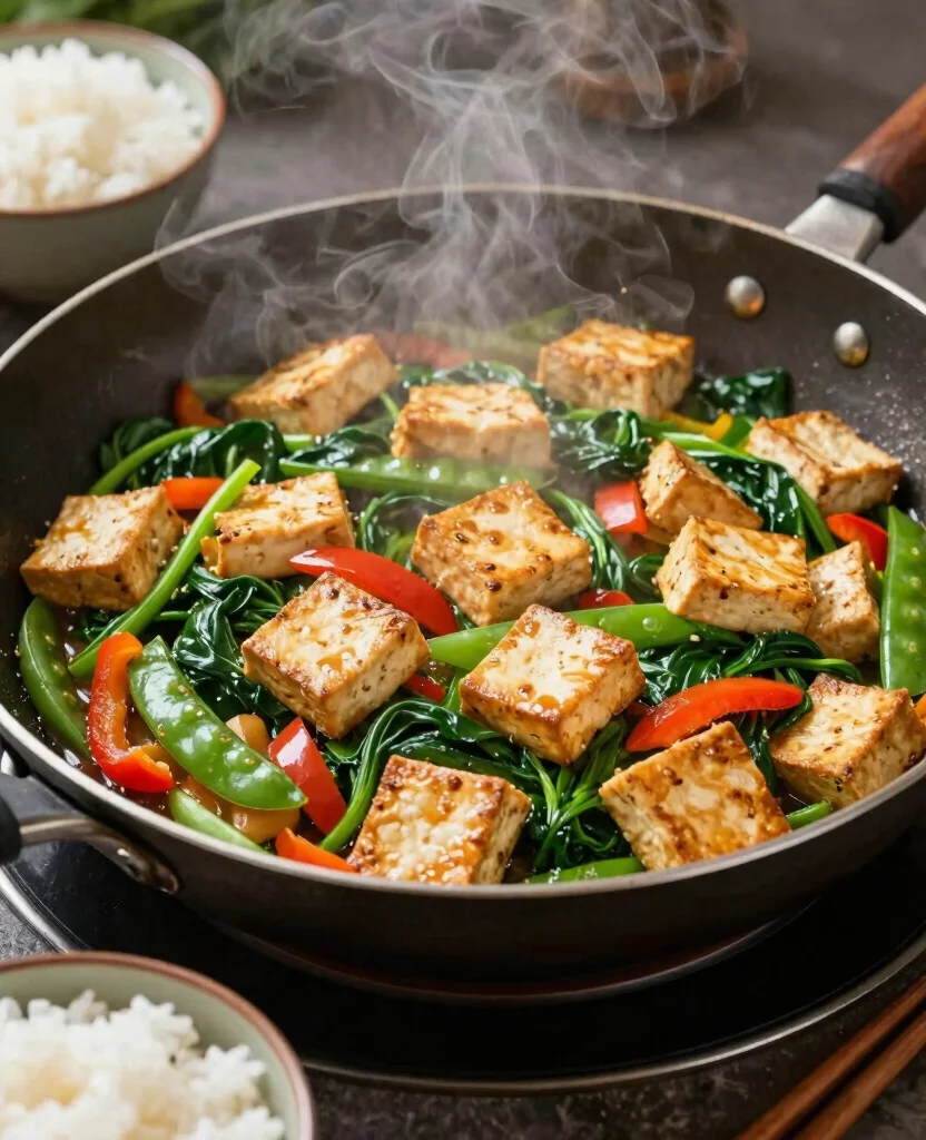 7 High Protein Vegetarian Meal Plan Ideas for Active Athletes - 4. Tofu Stir-Fry with Mixed Greens 1
