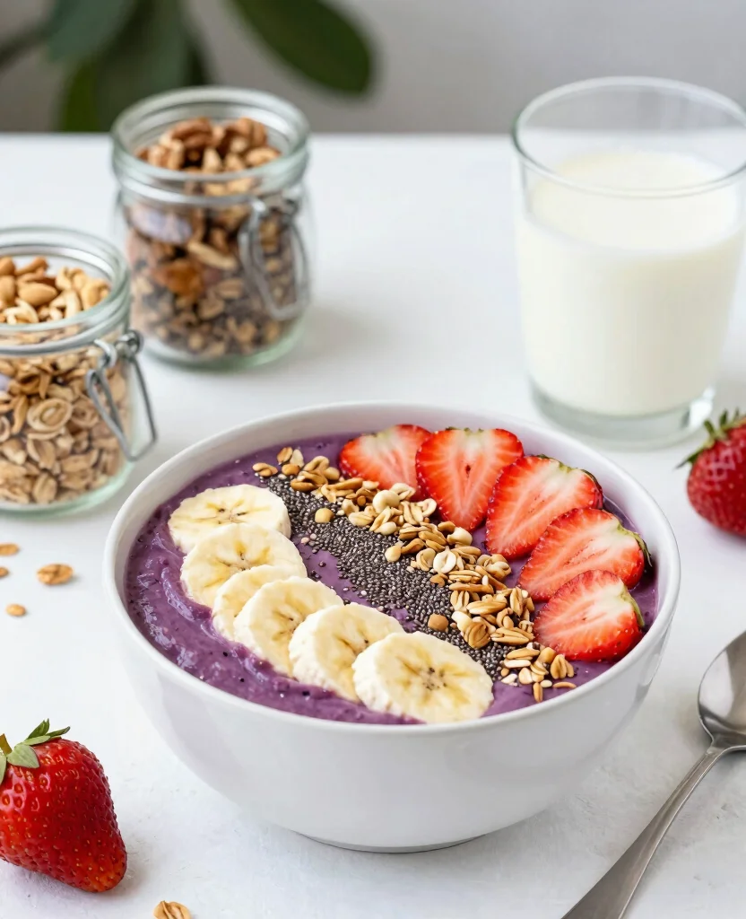 7 High Protein Vegetarian Meal Plan Ideas for Active Athletes - 5. Protein Smoothie Bowl 1