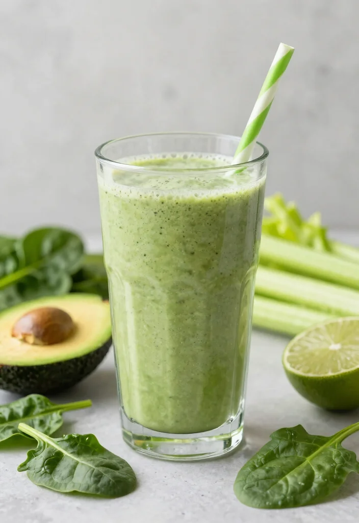 8 Green Juice Recipes with Spinach and Celery for Daily Energy - 8. Spinach, Celery, and Avocado Juice 1
