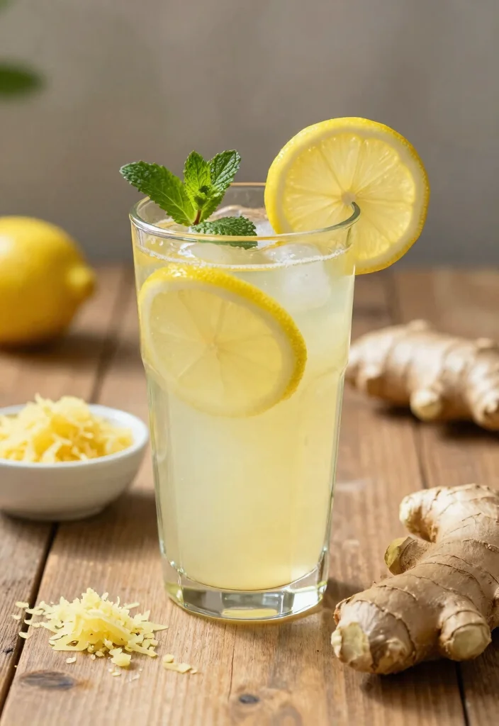 8 Soothing Juice Recipes with Lemon and Honey for Wellness - 3. Soothing Ginger Lemonade 1
