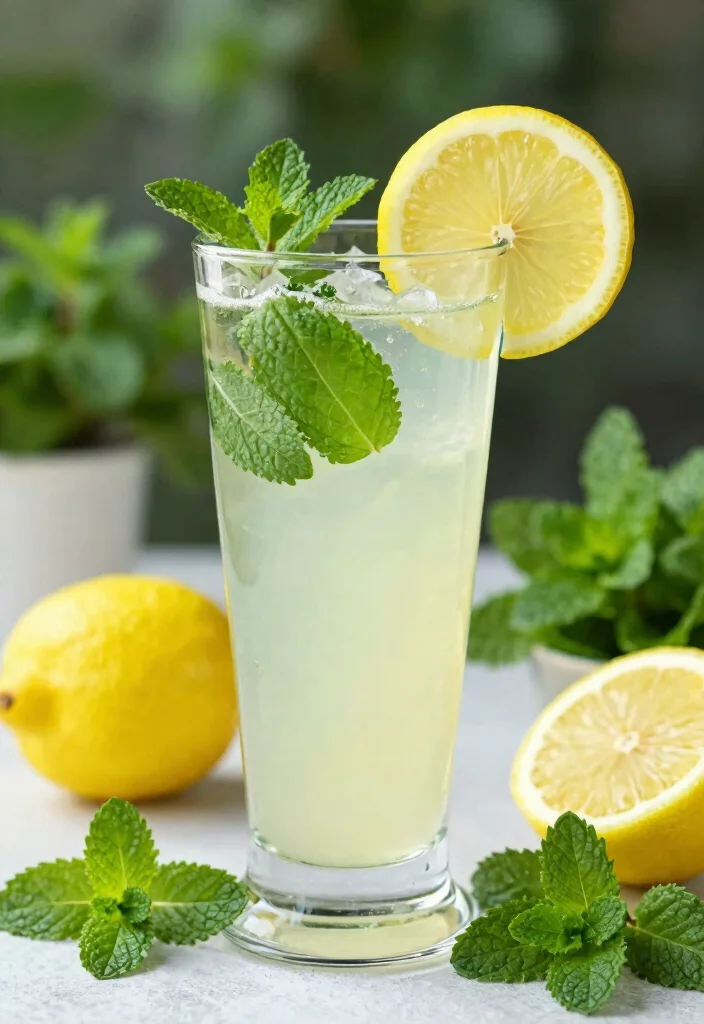8 Soothing Juice Recipes with Lemon and Honey for Wellness - 6. Refreshing Lemon Mint Cooler 1
