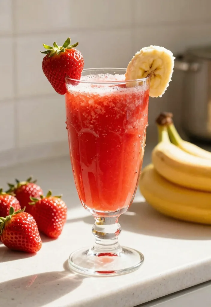 9 Sweet and Smooth Juice Recipes with Berries and Banana - 4. Strawberry Banana Fusion Juice 1