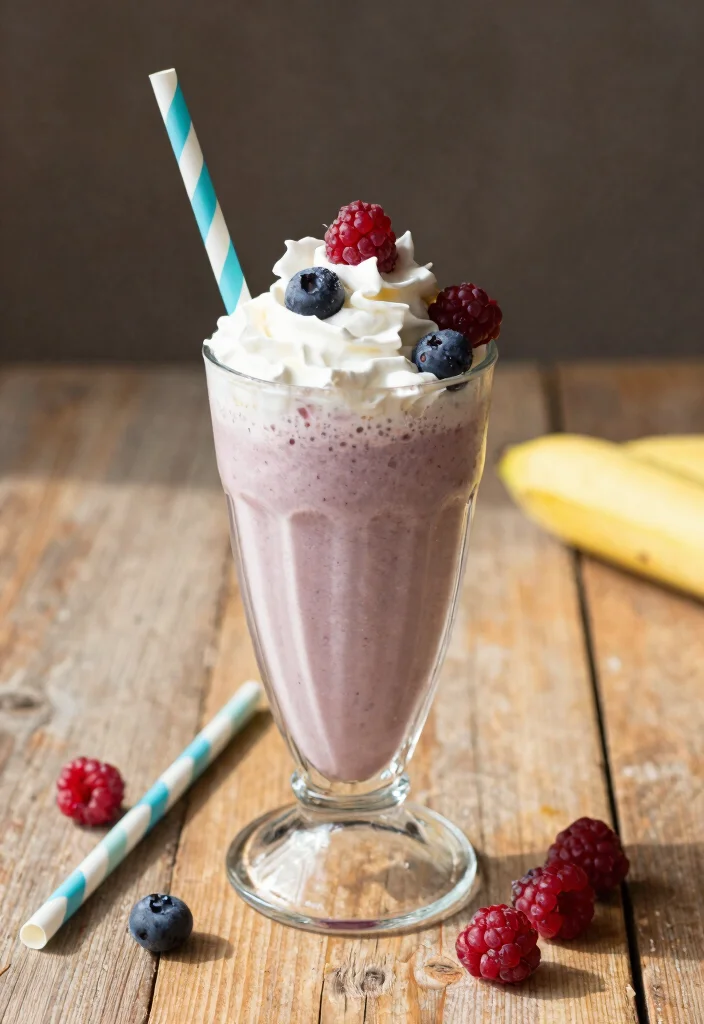 9 Sweet and Smooth Juice Recipes with Berries and Banana - 8. Creamy Berry Banana Shake 1