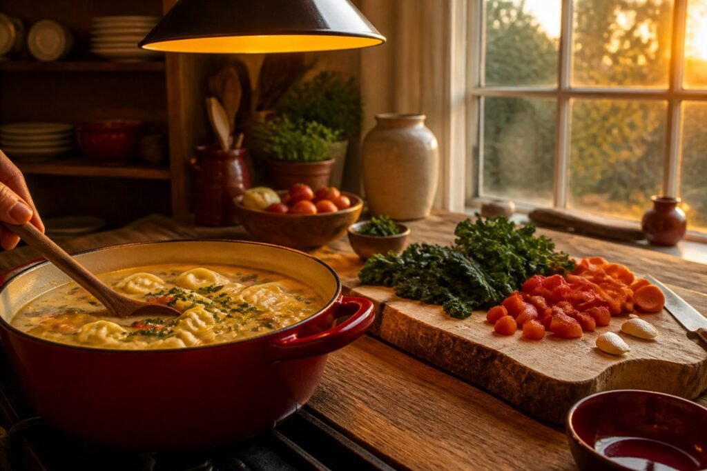 Various meatless dishes arranged on a table for a weeknight dinner.